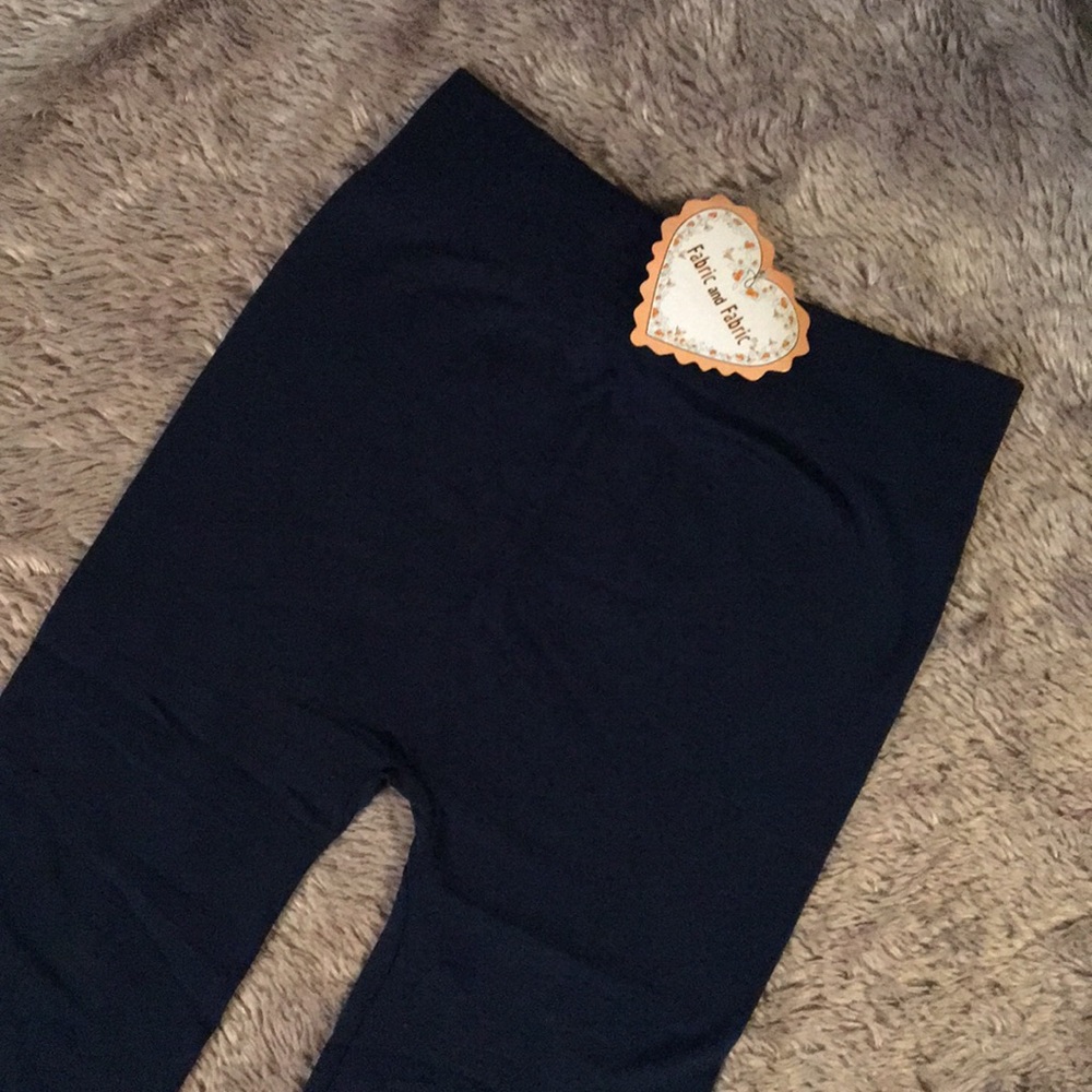 Navy Fleece Lined Leggings